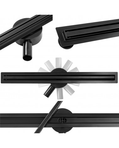 ODPŁYW LINIOWY ECO360 SLIM BLACK 60